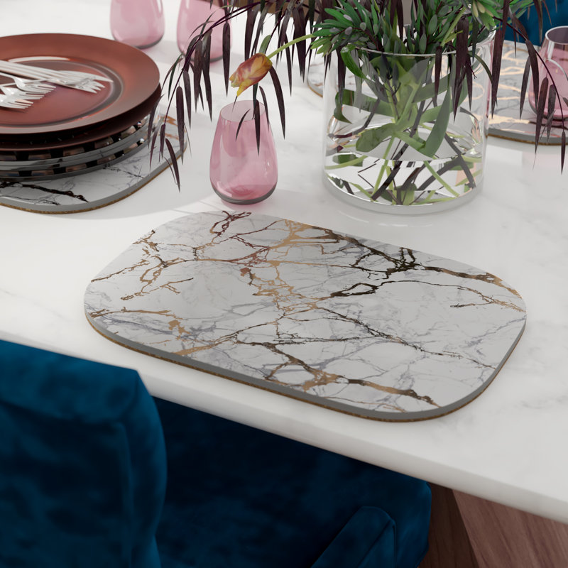 Mercer41 Breccan Marble Cork 12" Placemat & Reviews Wayfair